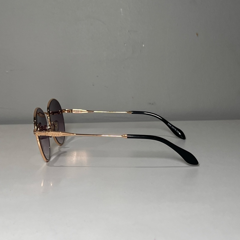 Sonix Chic Gold Frame Sunglasses with Pink Lenses - Picture 4 of 5